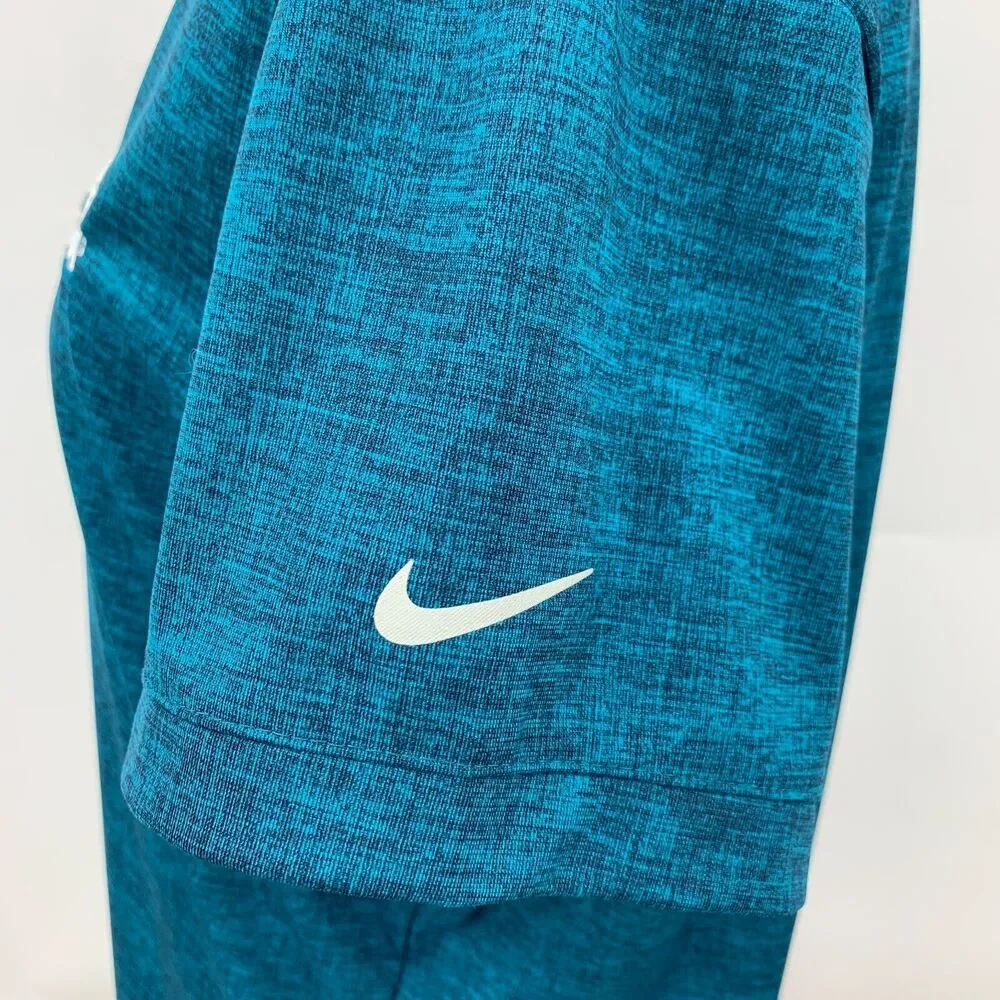 Nike Golf Shirt Womens L Large Teal Dri Fit Crosshatch Polo 3PCC Collared USAA
